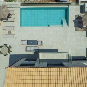  3 bedroom stone villa with pool & seaview, near Acharavi, sleeps 6